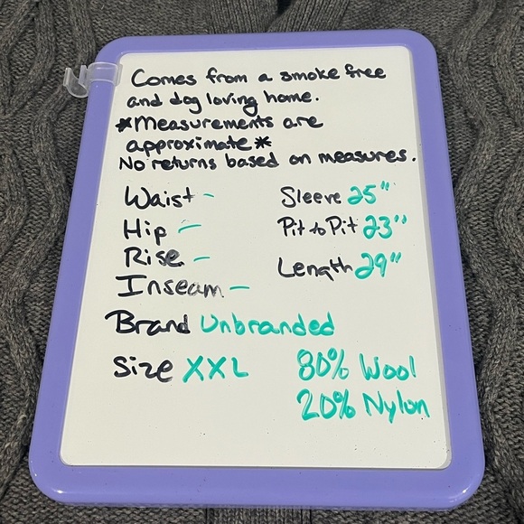 Wool Blend XXL Cable Knit Men's Cardigan EUC - Picture 9 of 11